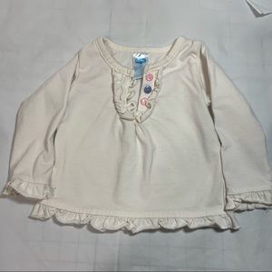 Girl’s Kid Play 18 Mo Cream Long Sleeve Top